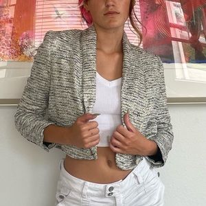 shiny alice + olivia blazer